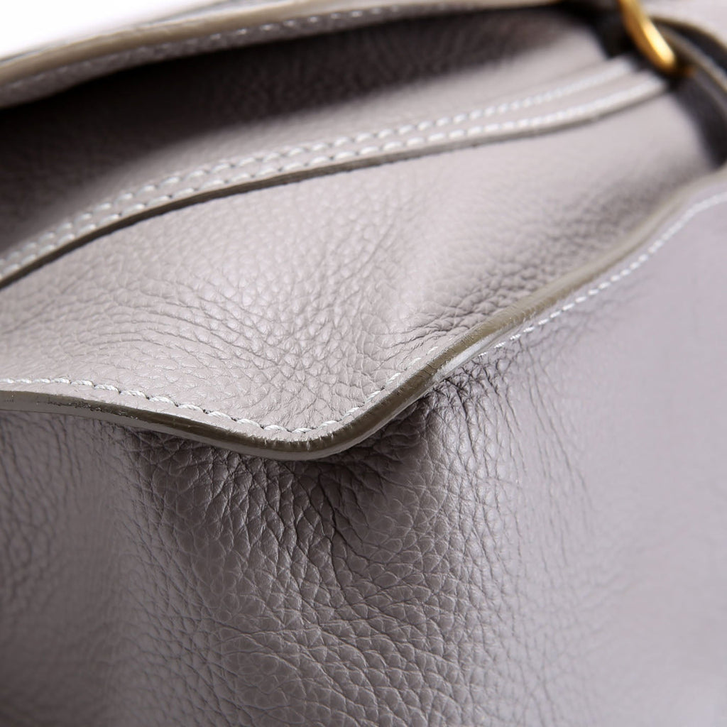 Marcie Satchel Medium Gray/Gold
