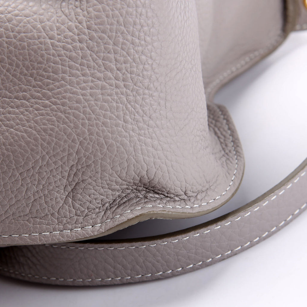 Marcie Satchel Medium Gray/Gold