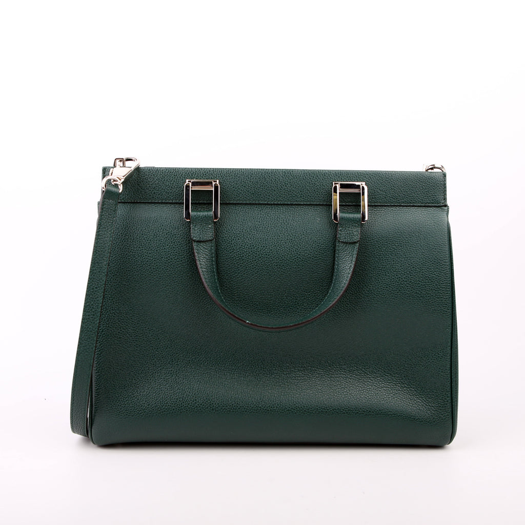 Gucci 564714 Zumi Top Handle Medium Green