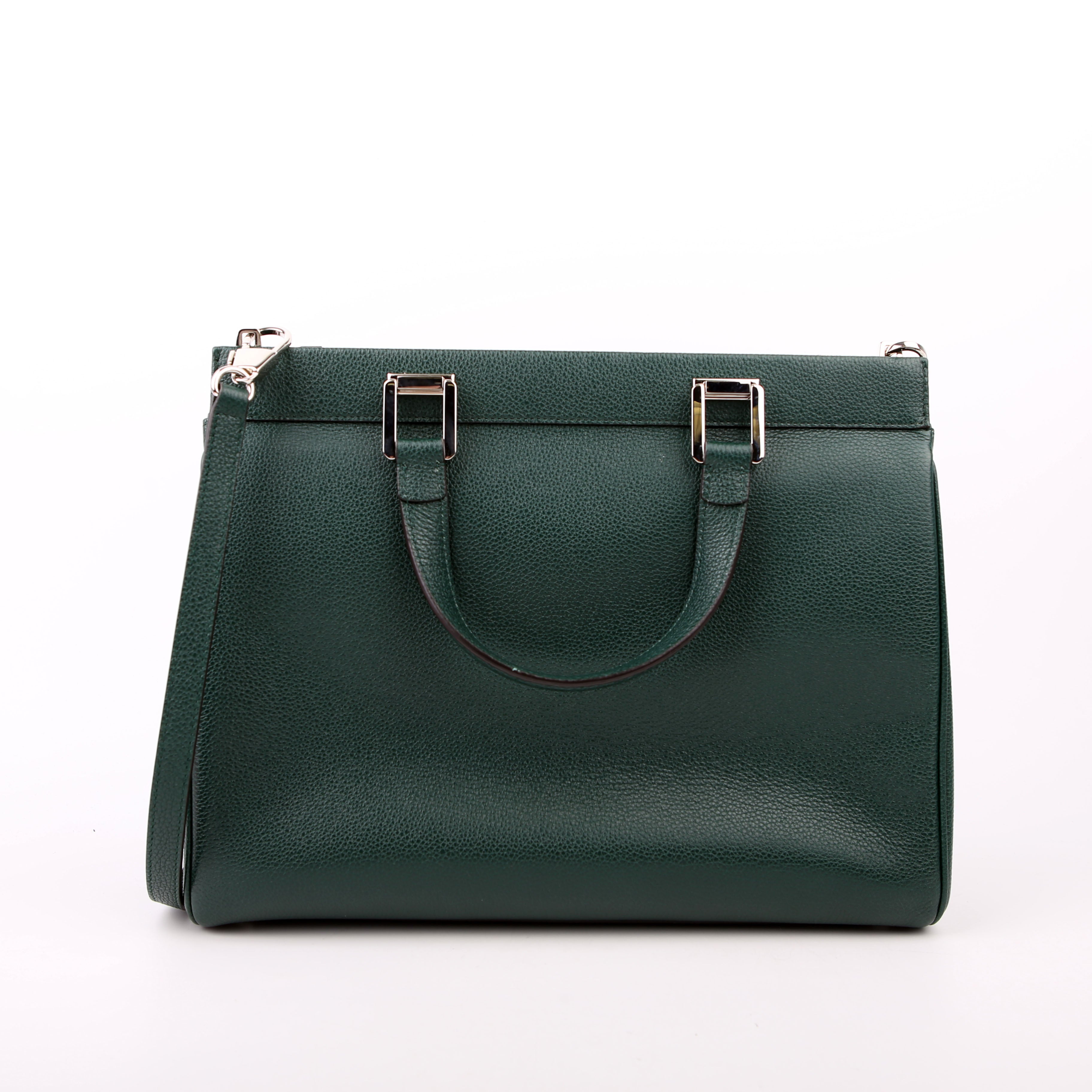 Gucci 564714 Zumi Top Handle Medium Green