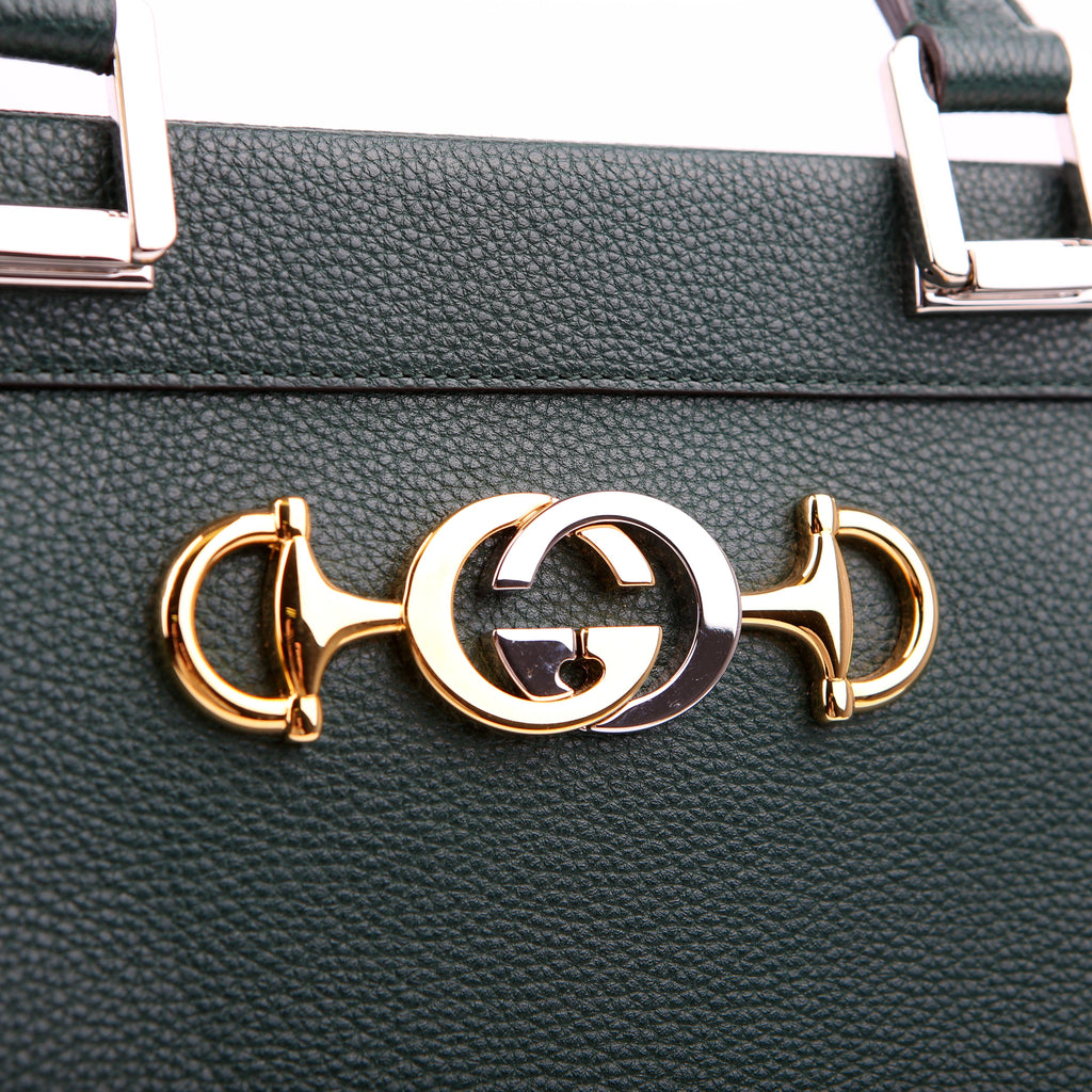 Gucci 564714 Zumi Top Handle Medium Green