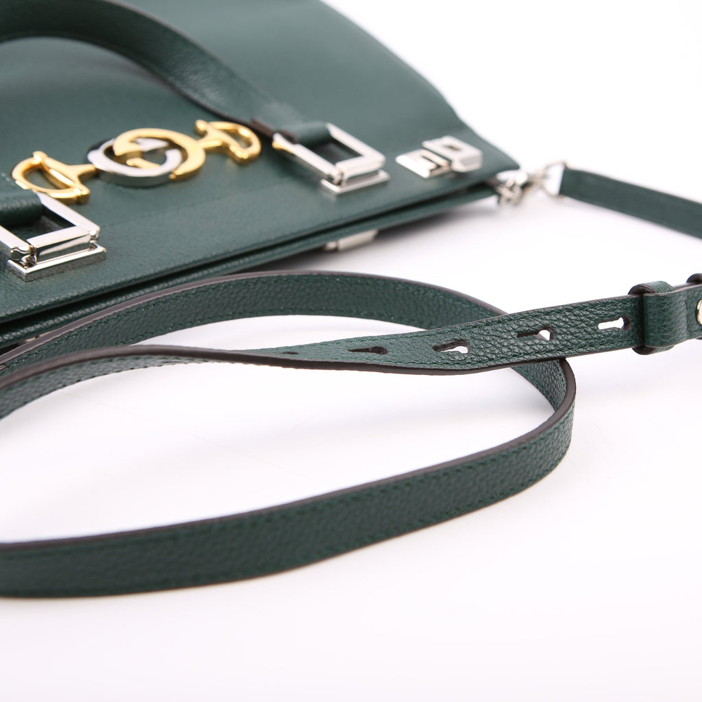 Gucci 564714 Zumi Top Handle Medium Green