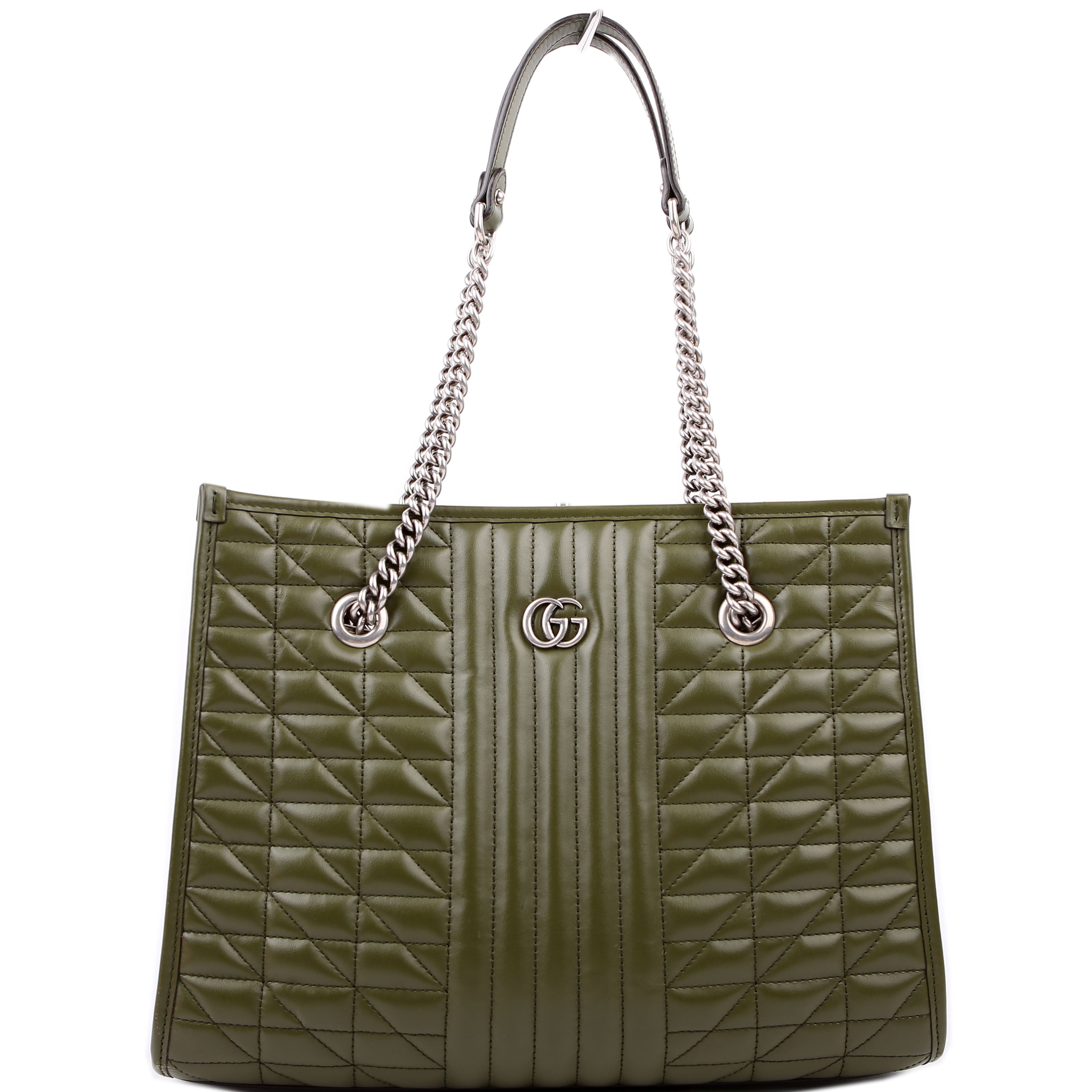 675796 Marmont Aria Chain Medium Tote Green