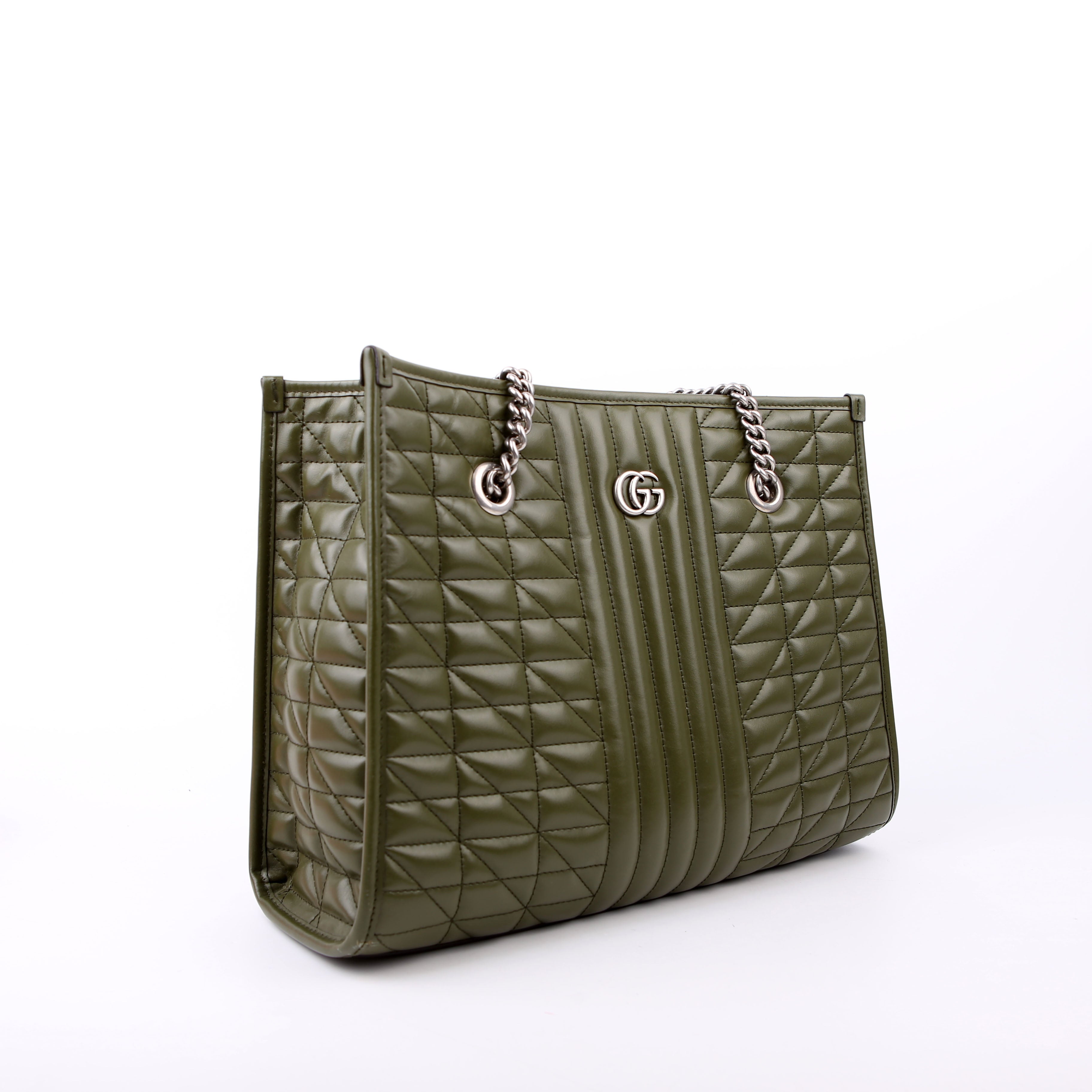 675796 Marmont Aria Chain Medium Tote Green