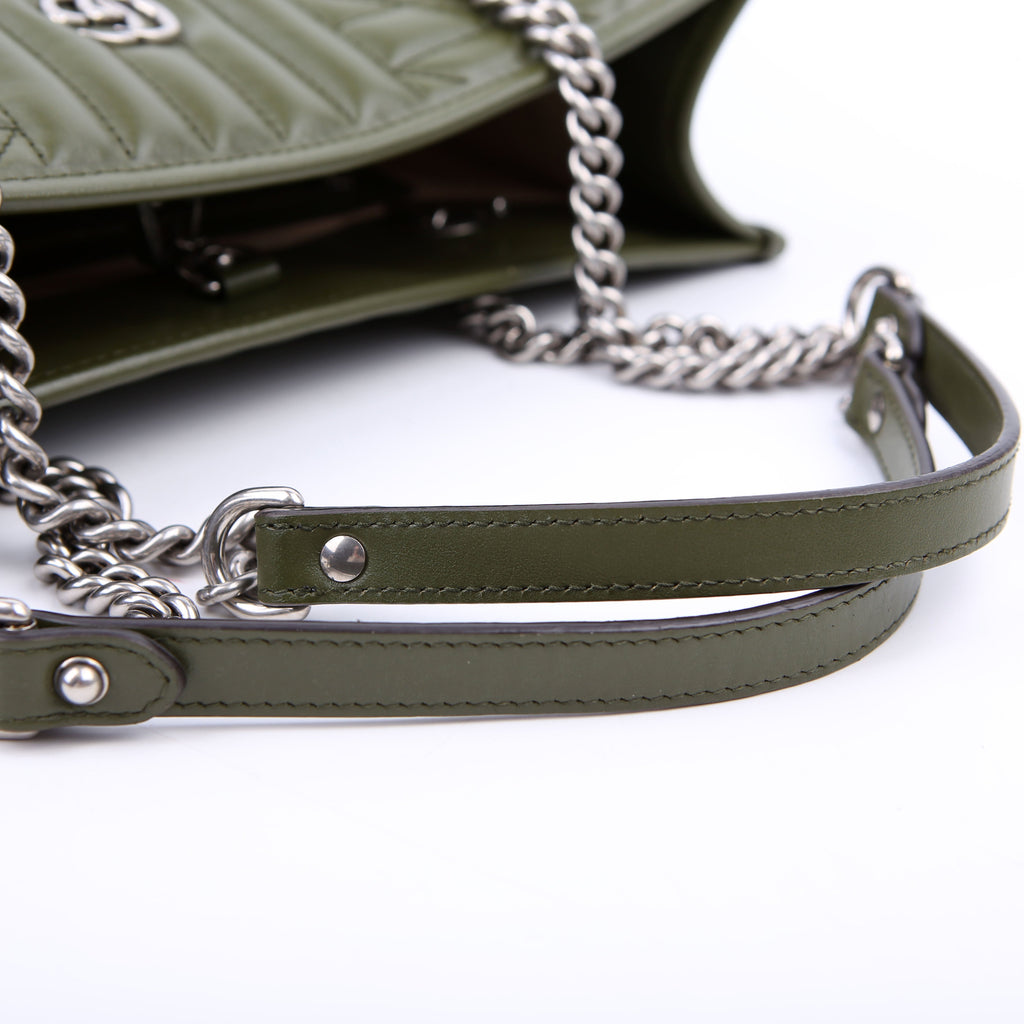 675796 Marmont Aria Chain Medium Tote Green