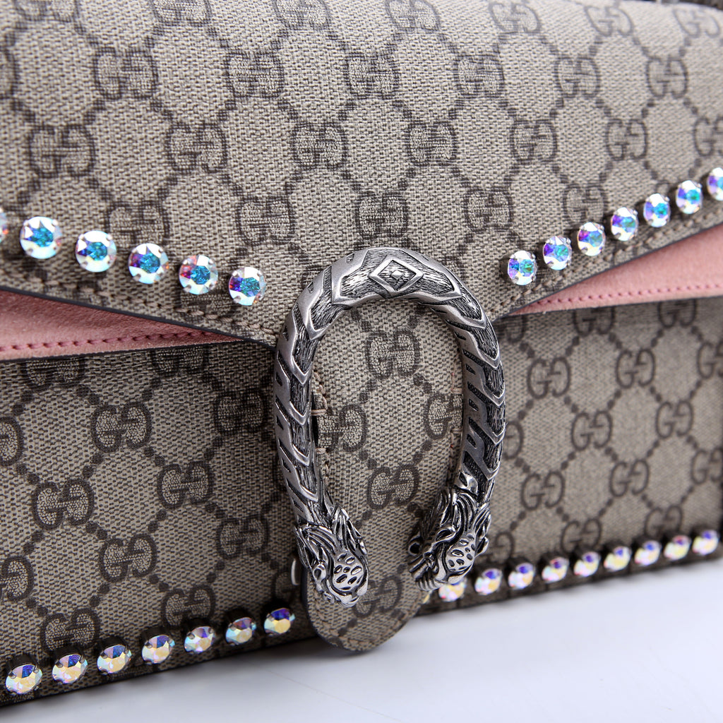 Gucci 400249 Dionysus GG Crystals Small Pink