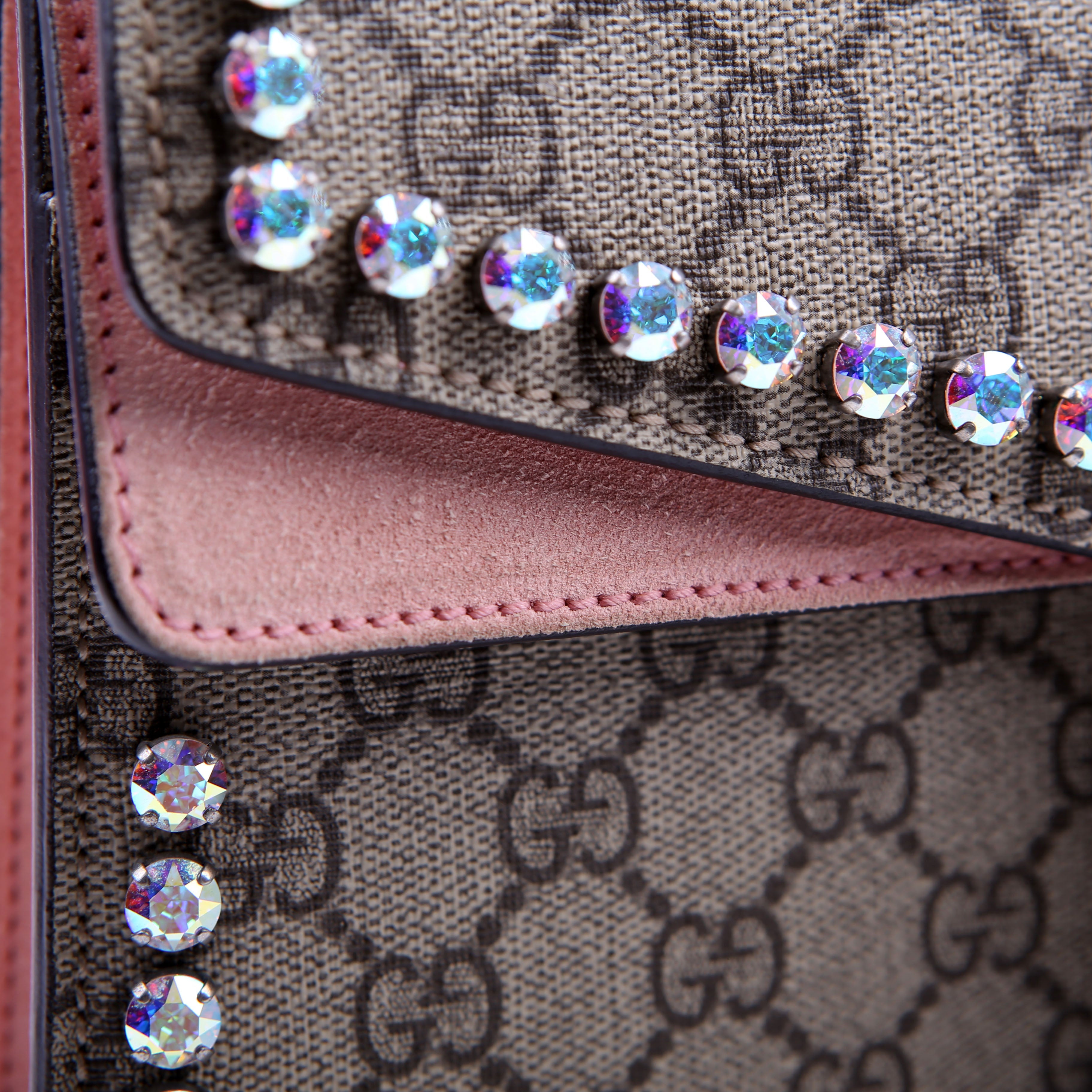 Gucci 400249 Dionysus GG Crystals Small Pink