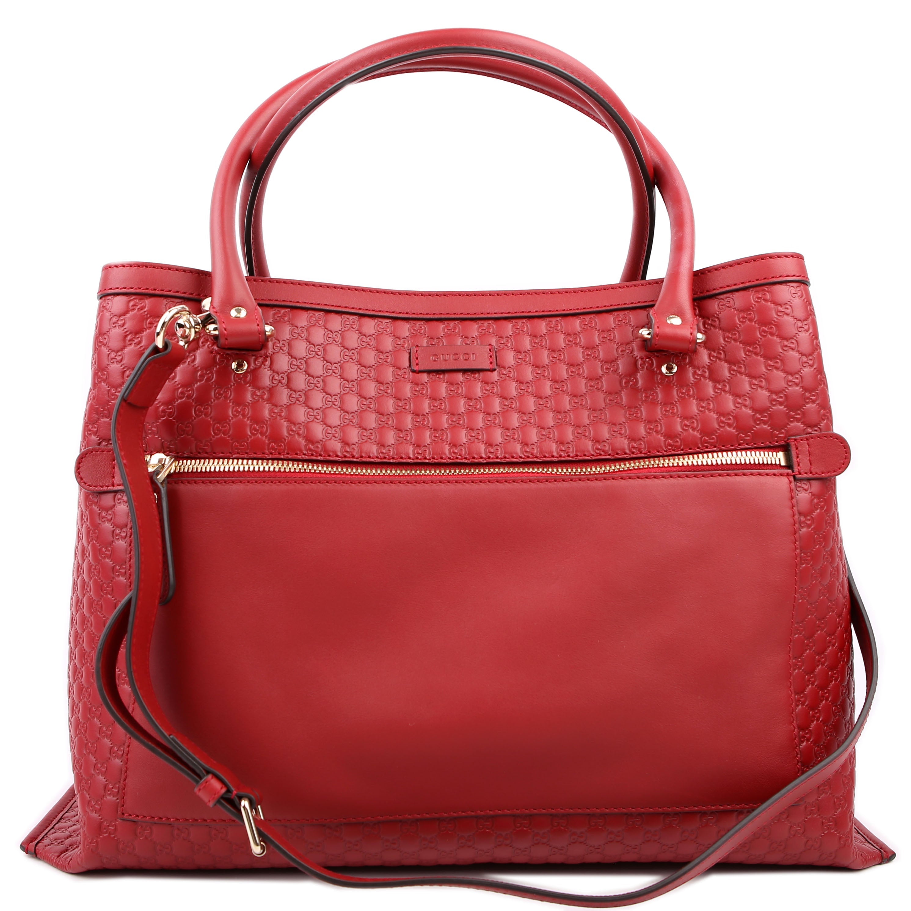 Gucci 510290 Micro Guccissima Tote Red