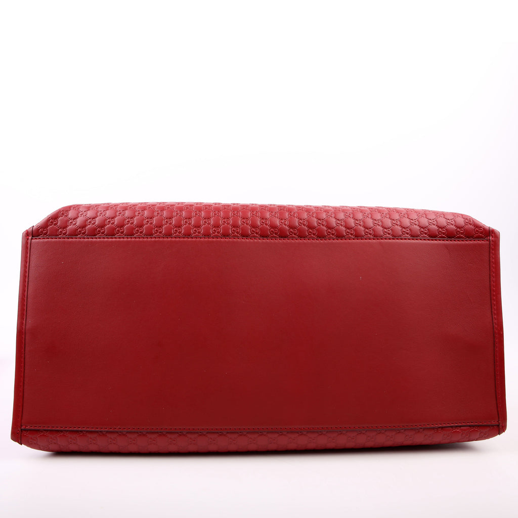 Gucci 510290 Micro Guccissima Tote Red