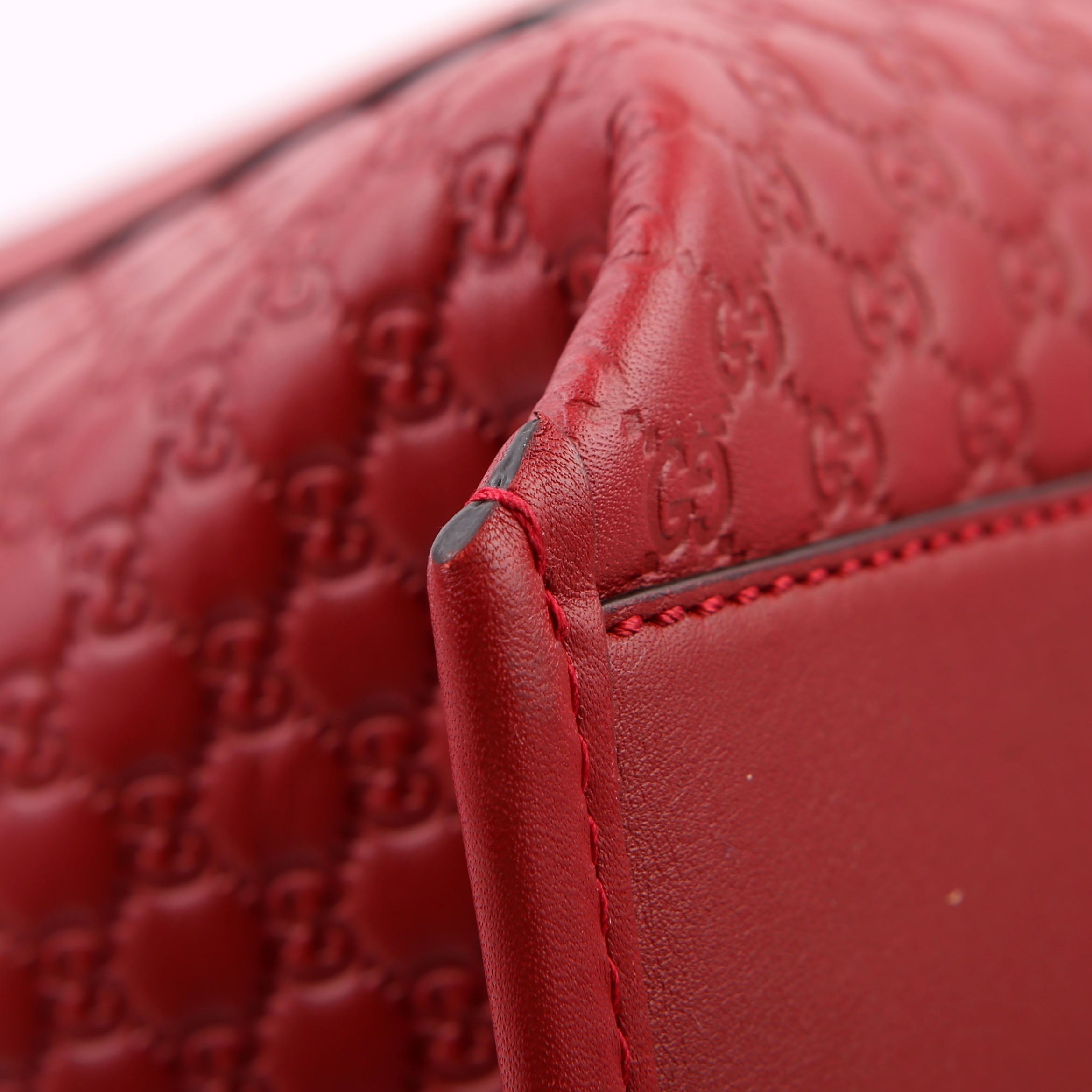 Gucci 510290 Micro Guccissima Tote Red