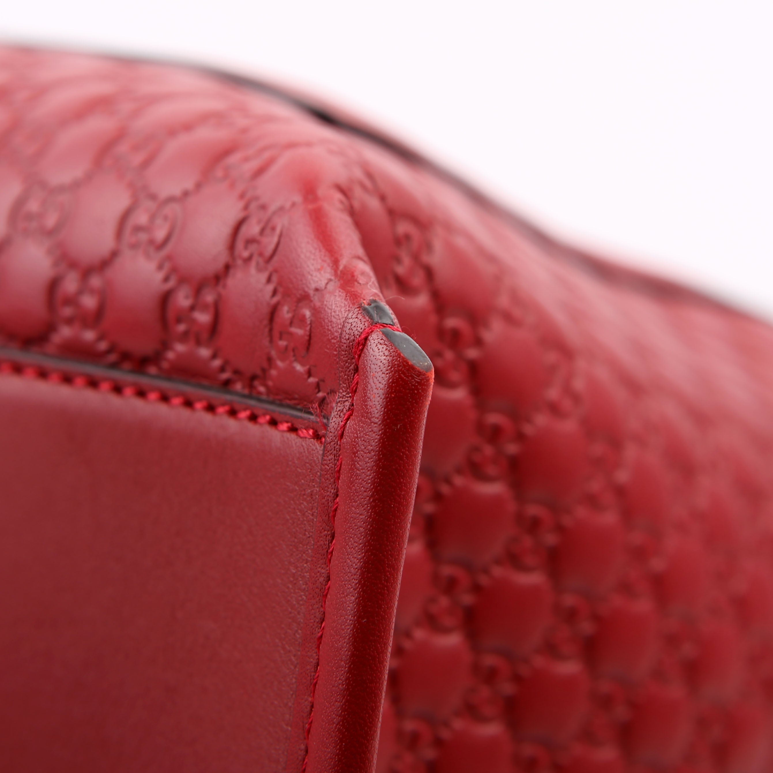 Gucci 510290 Micro Guccissima Tote Red
