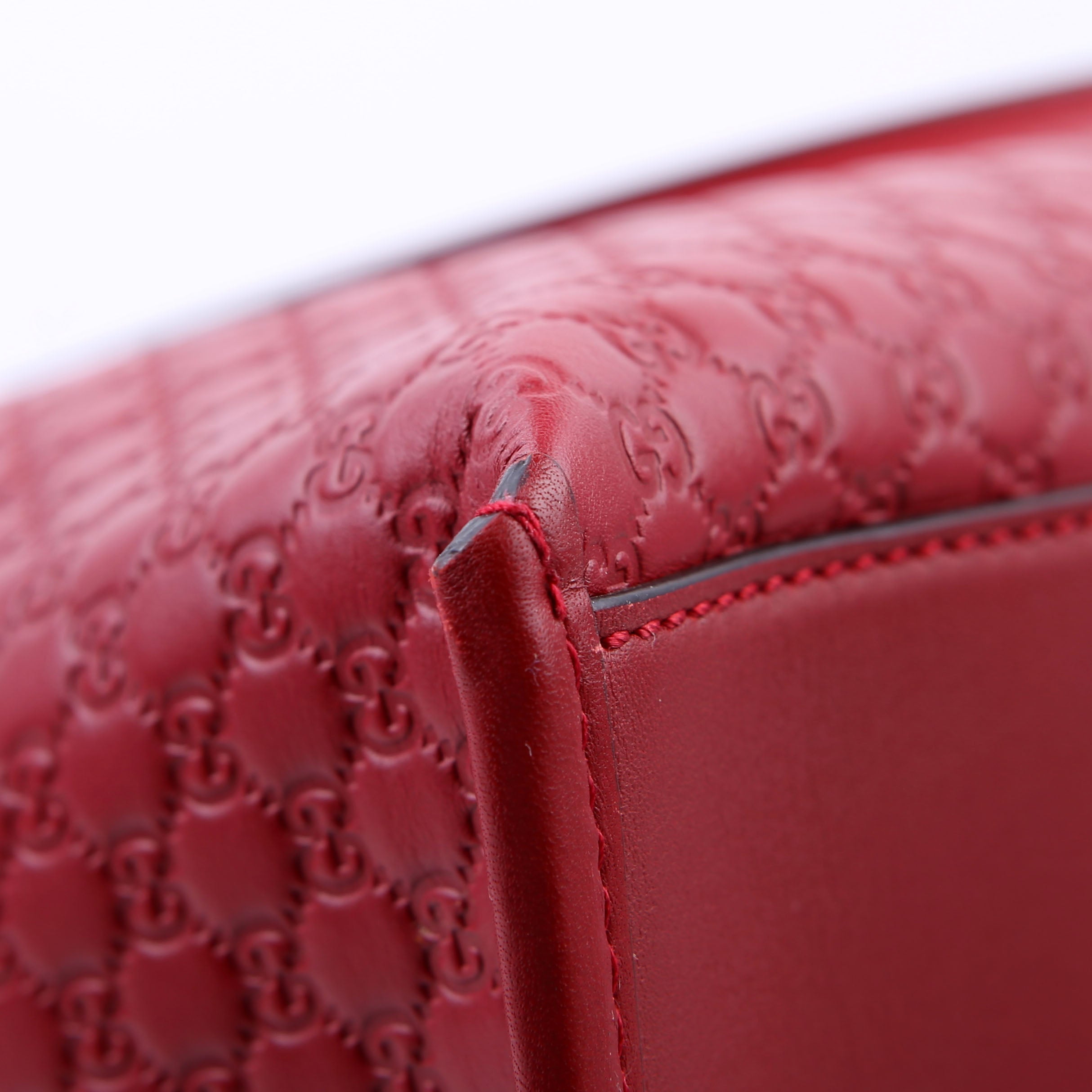 Gucci 510290 Micro Guccissima Tote Red
