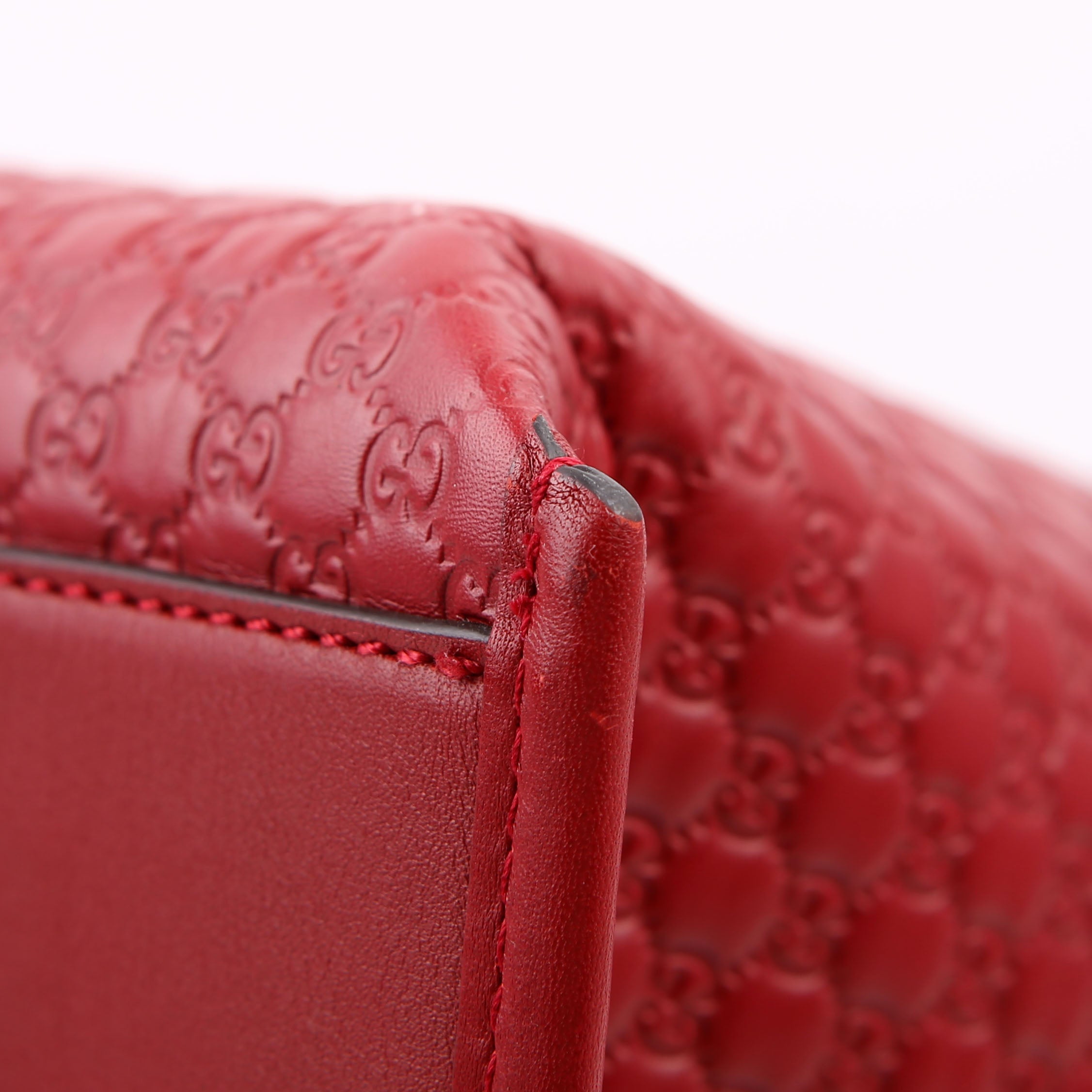 Gucci 510290 Micro Guccissima Tote Red