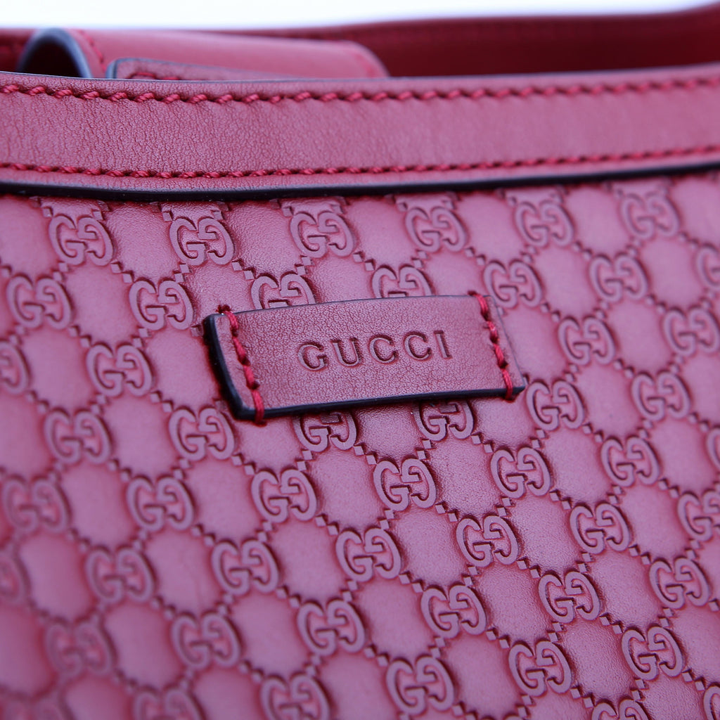Gucci 510290 Micro Guccissima Tote Red
