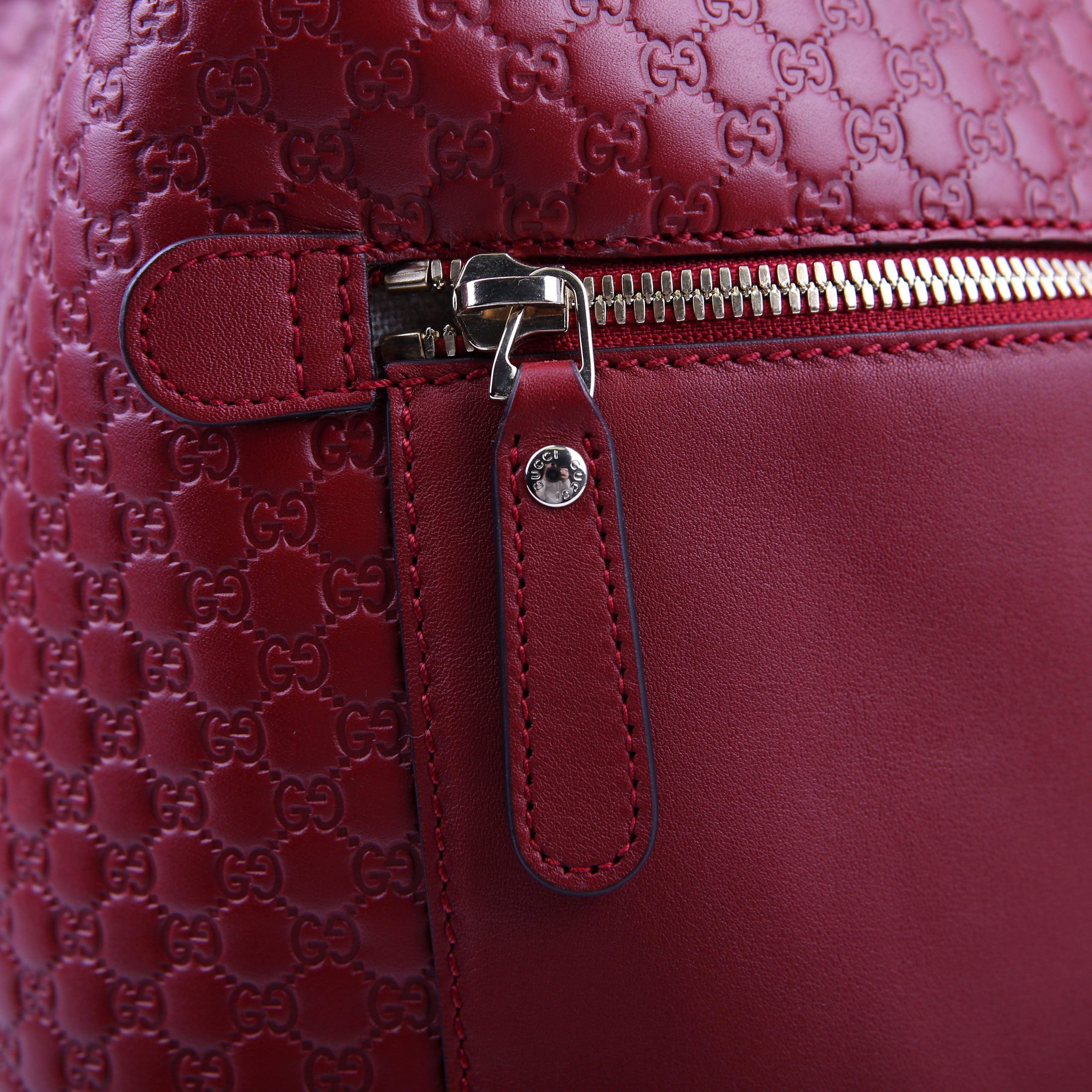 Gucci 510290 Micro Guccissima Tote Red