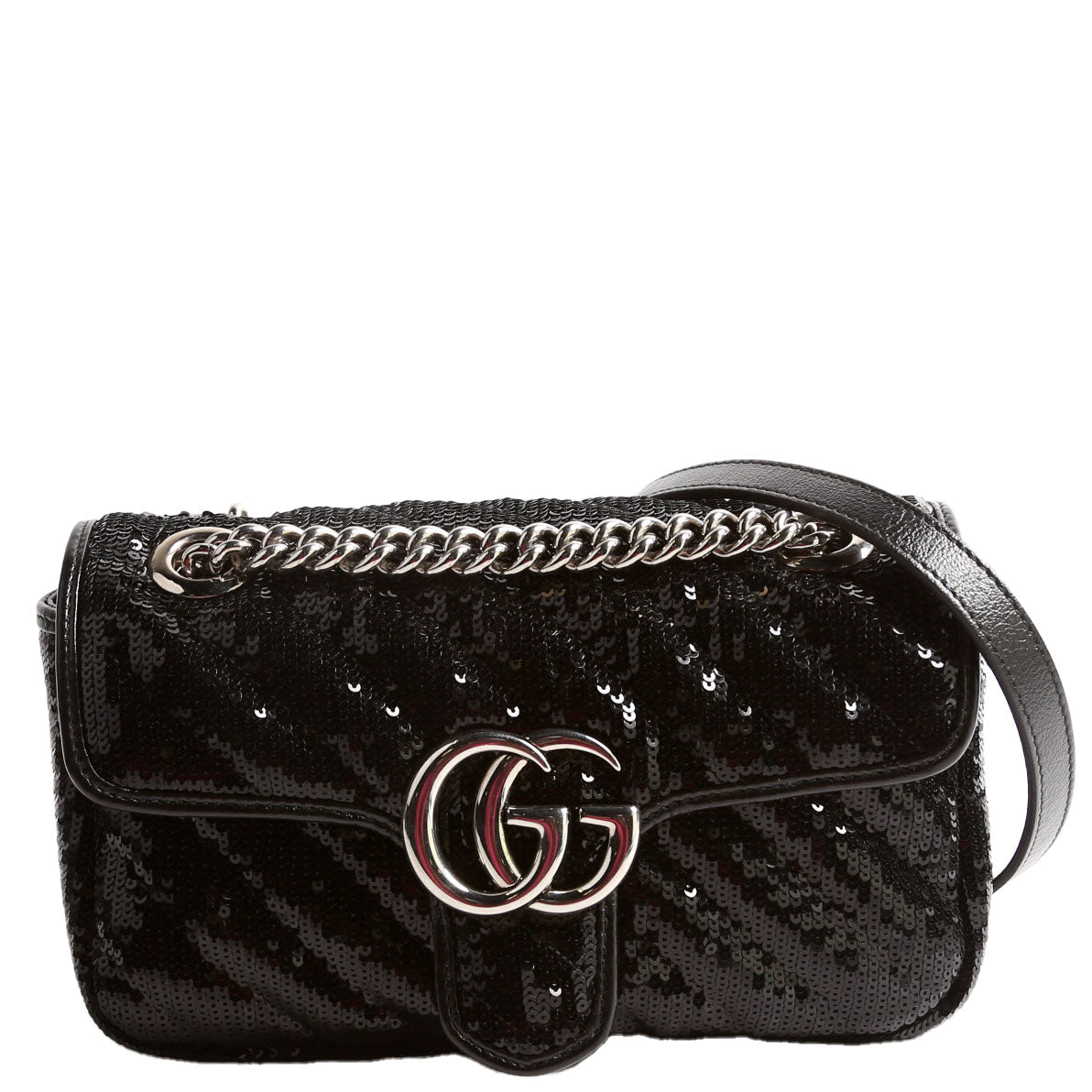 Gucci 446744 Marmont Sequin Shoulder Mini Flap