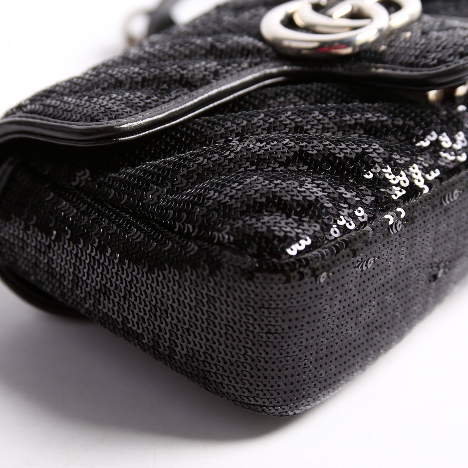 Gucci 446744 Marmont Sequin Shoulder Mini Flap