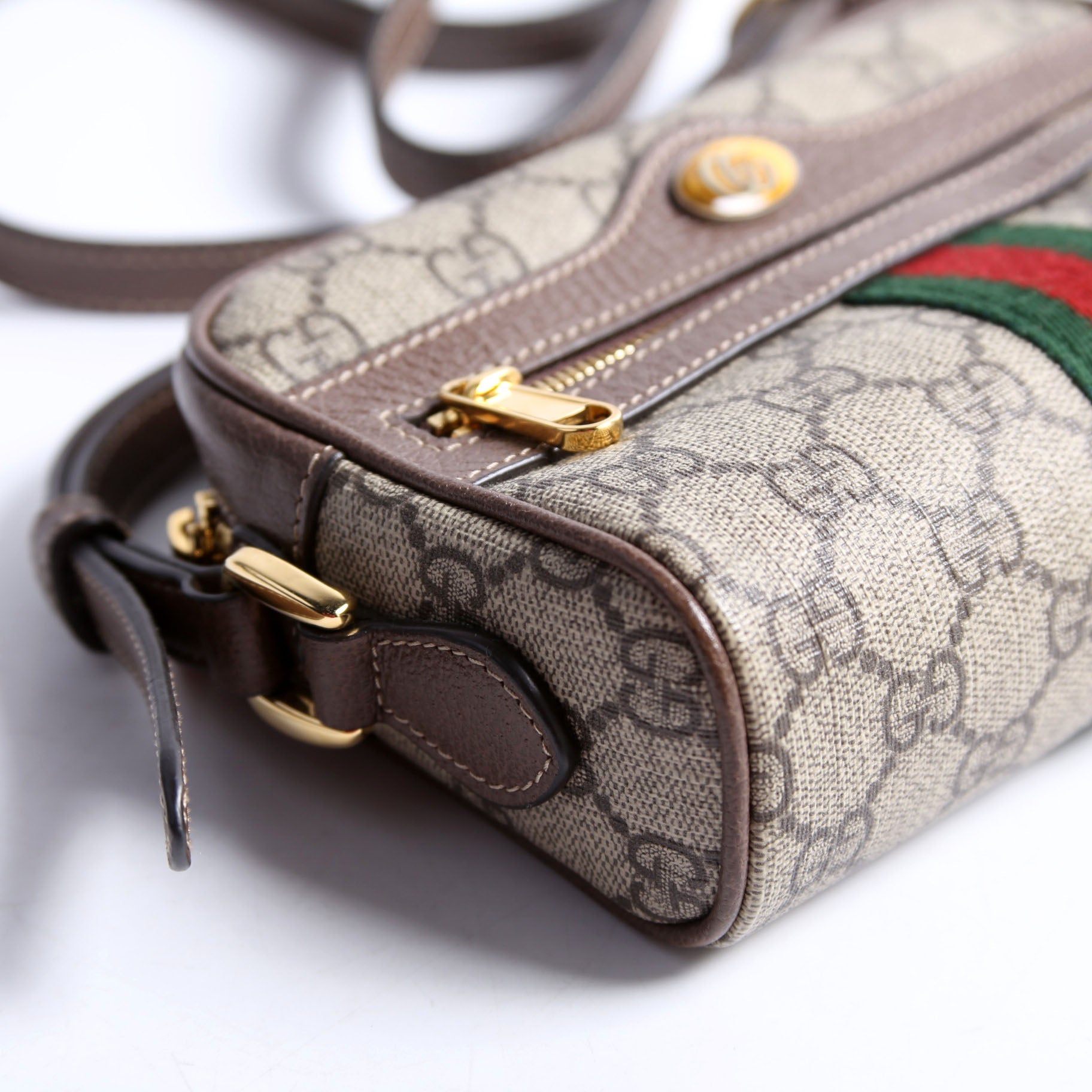 Gucci 517350 GG Supreme Mini Ophidia Brown