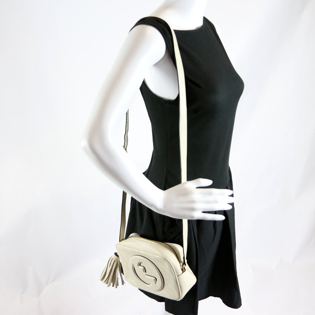 Gucci 742360 Blondie Small Shoulder Bag White