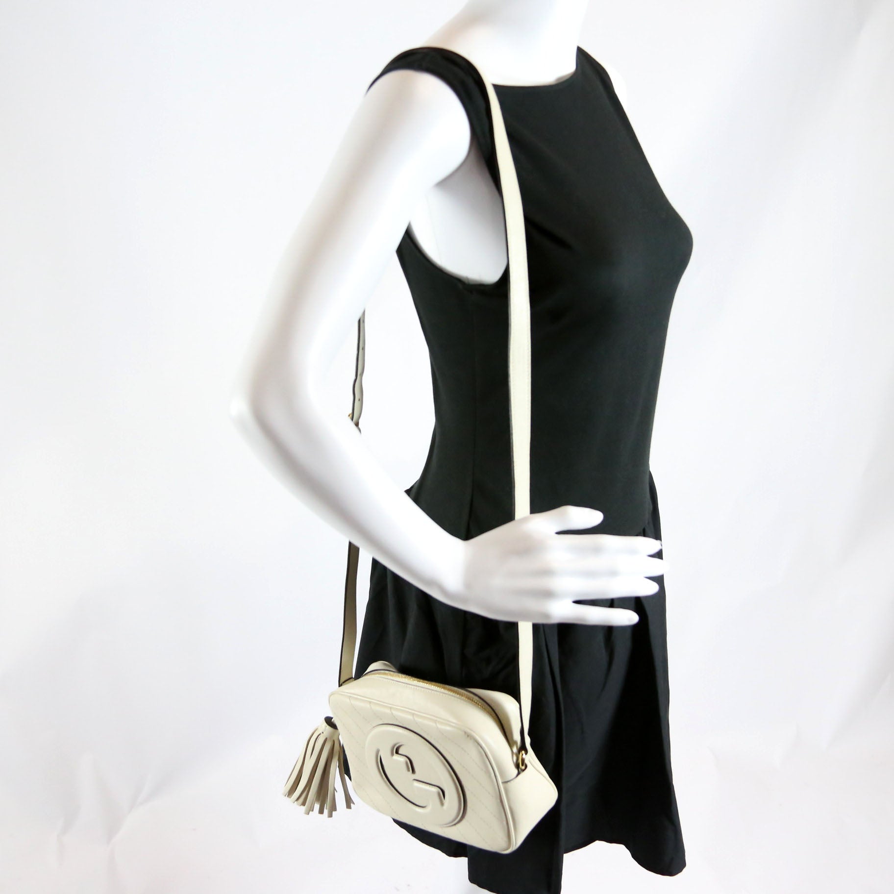 Gucci 742360 Blondie Small Shoulder Bag White