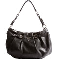 Pleated Soft Calfskin Hobo Black