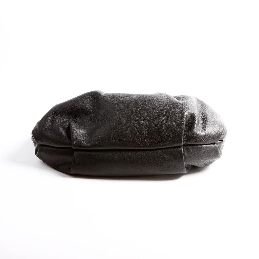Pleated Soft Calfskin Hobo Black
