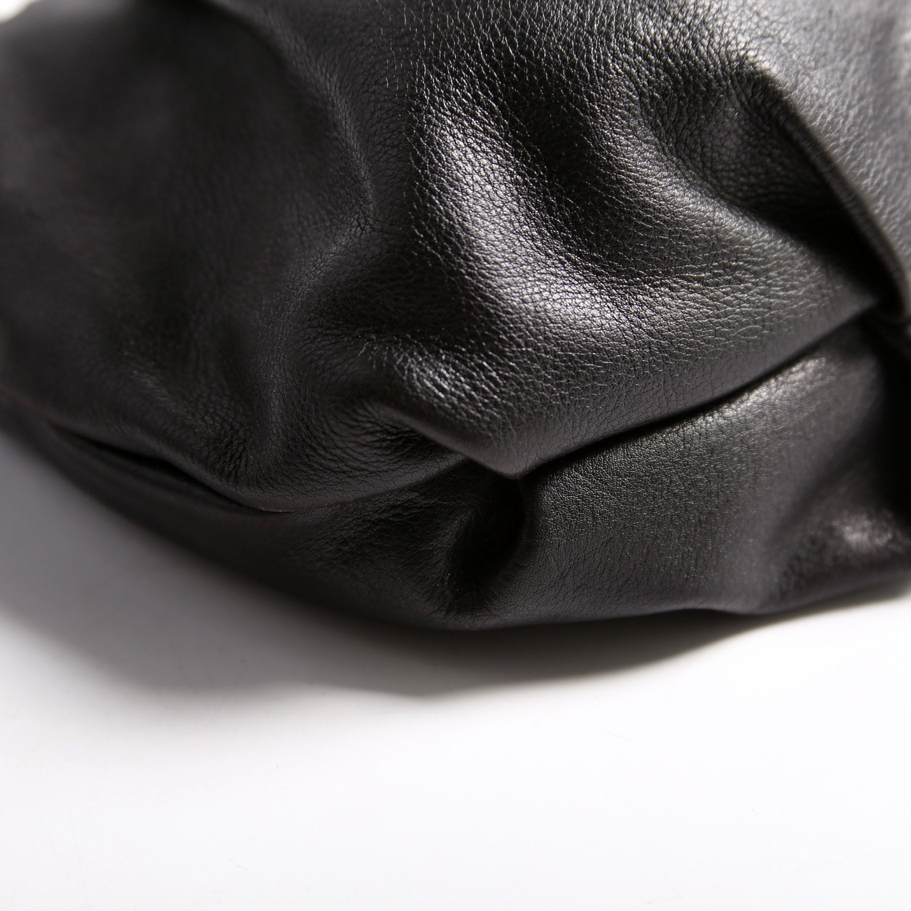 Pleated Soft Calfskin Hobo Black