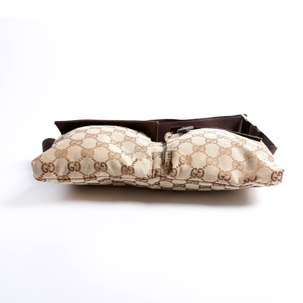 28566 GG Canvas Waist Bag Brown