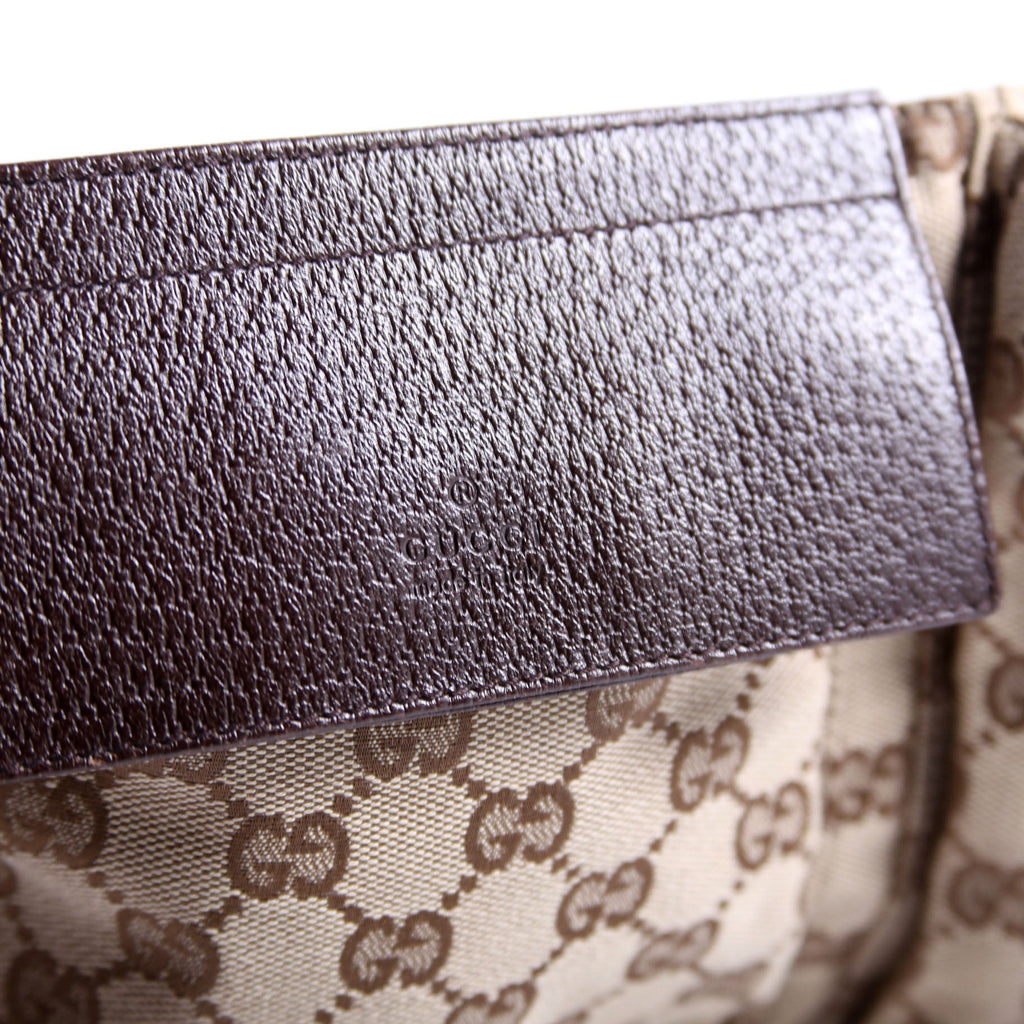 28566 GG Canvas Waist Bag Brown