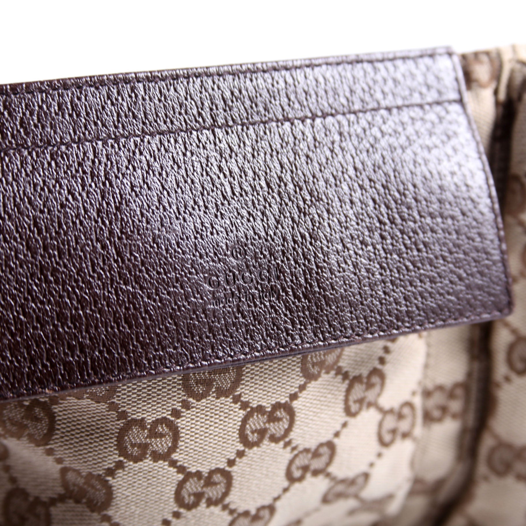 28566 GG Canvas Waist Bag Brown