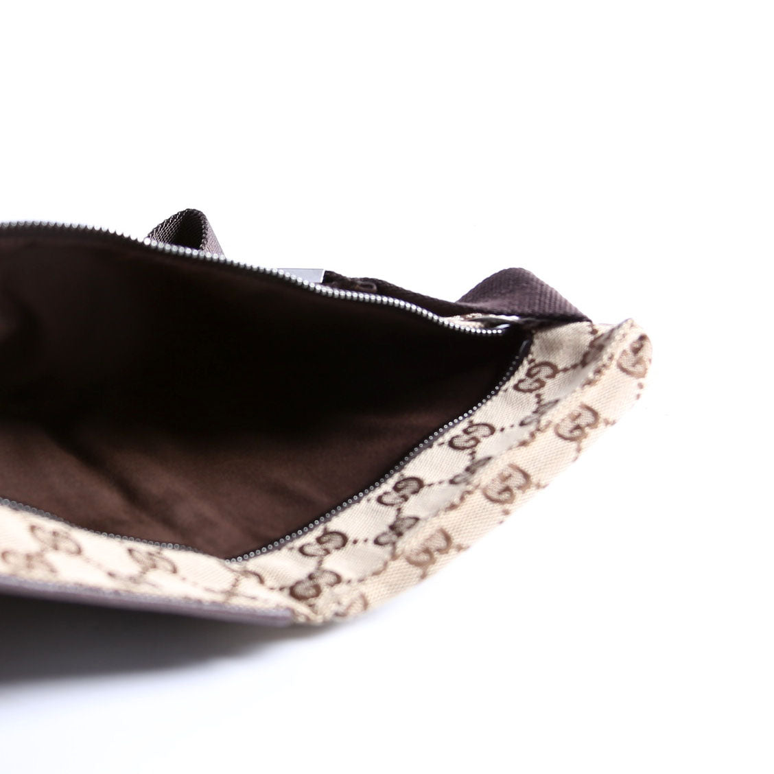 28566 GG Canvas Waist Bag Brown