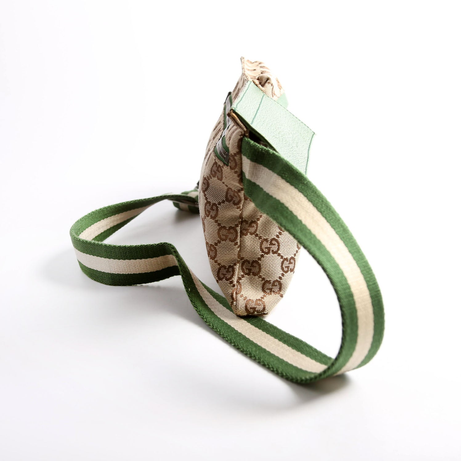 28566 GG Canvas Waist Bag Green