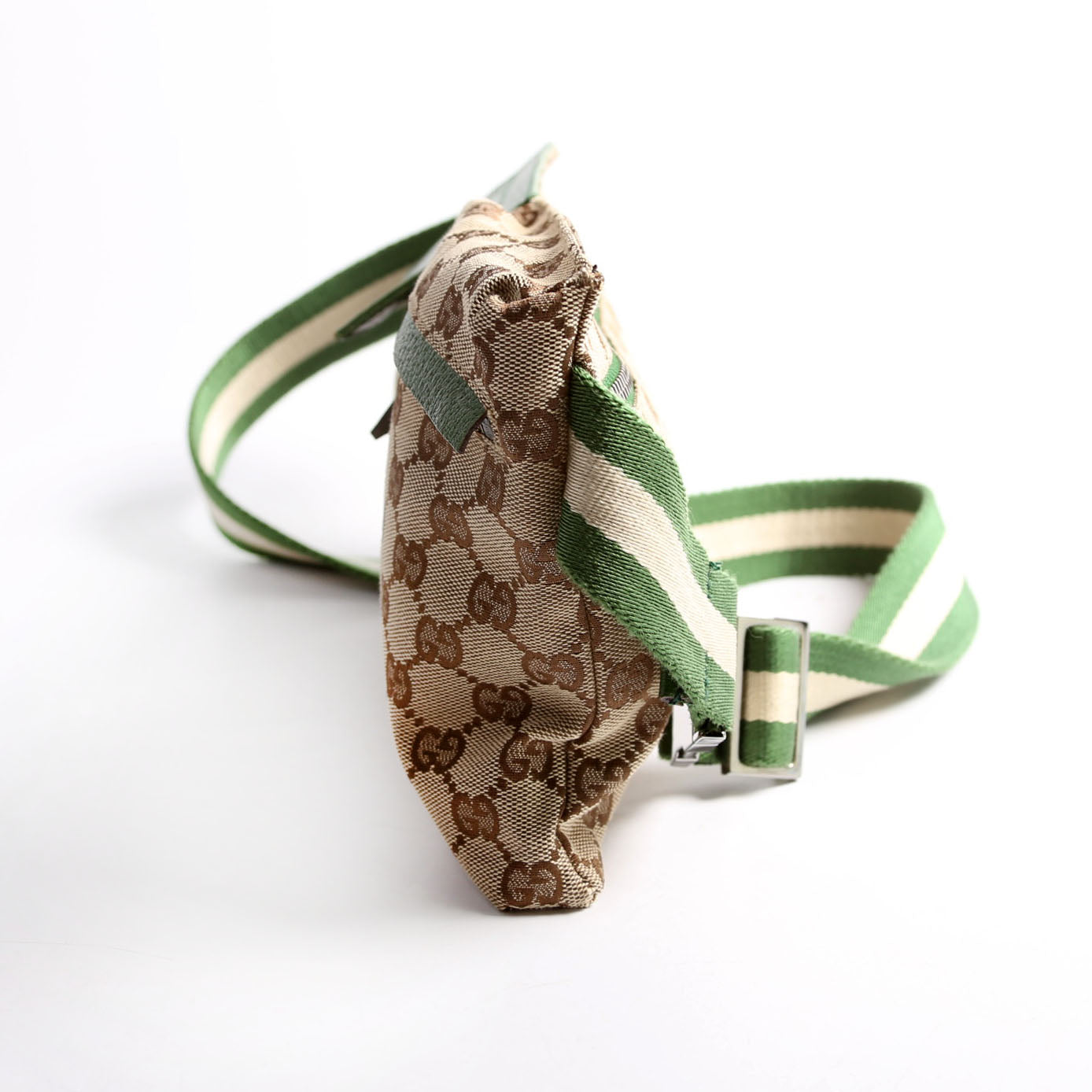 28566 GG Canvas Waist Bag Green