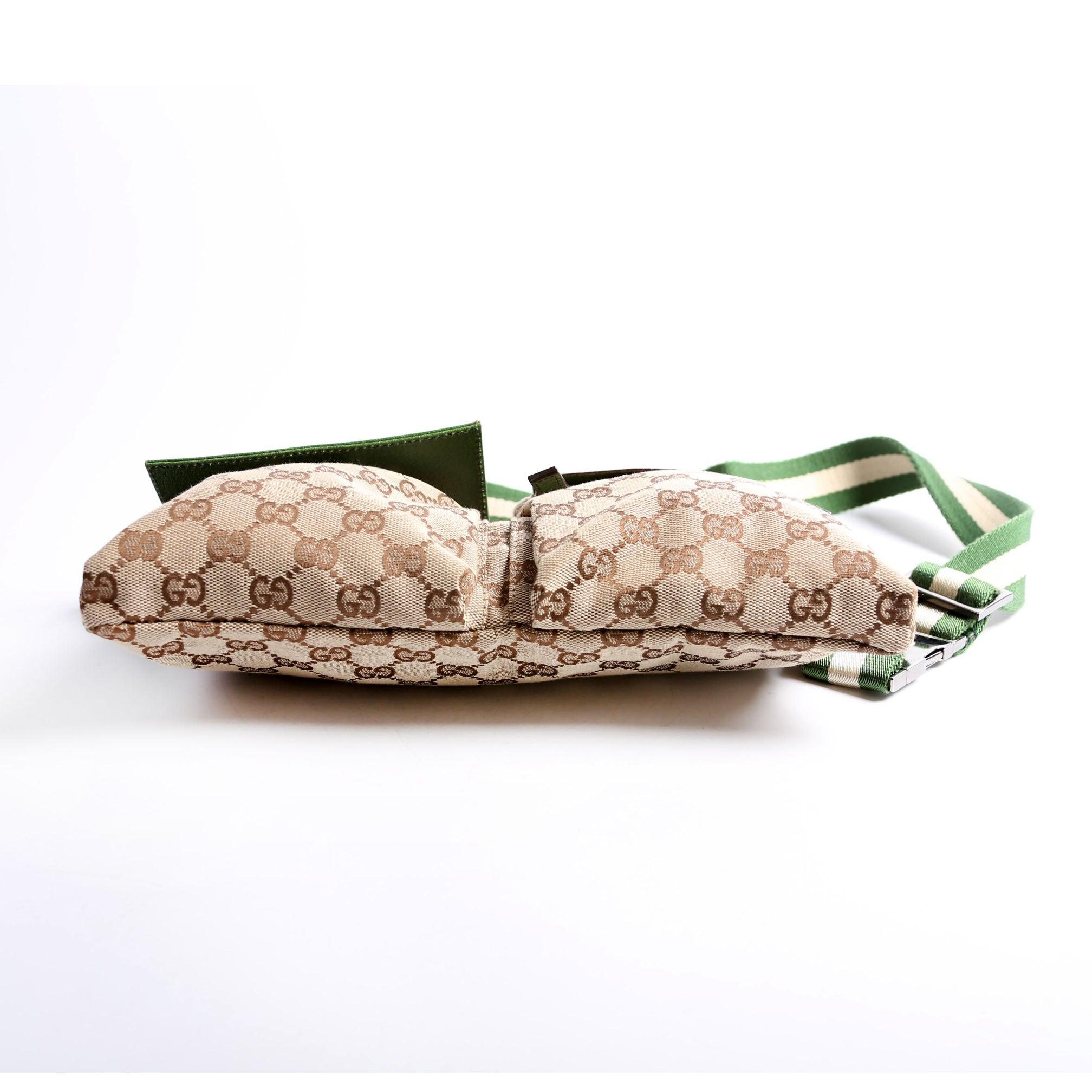 28566 GG Canvas Waist Bag Green