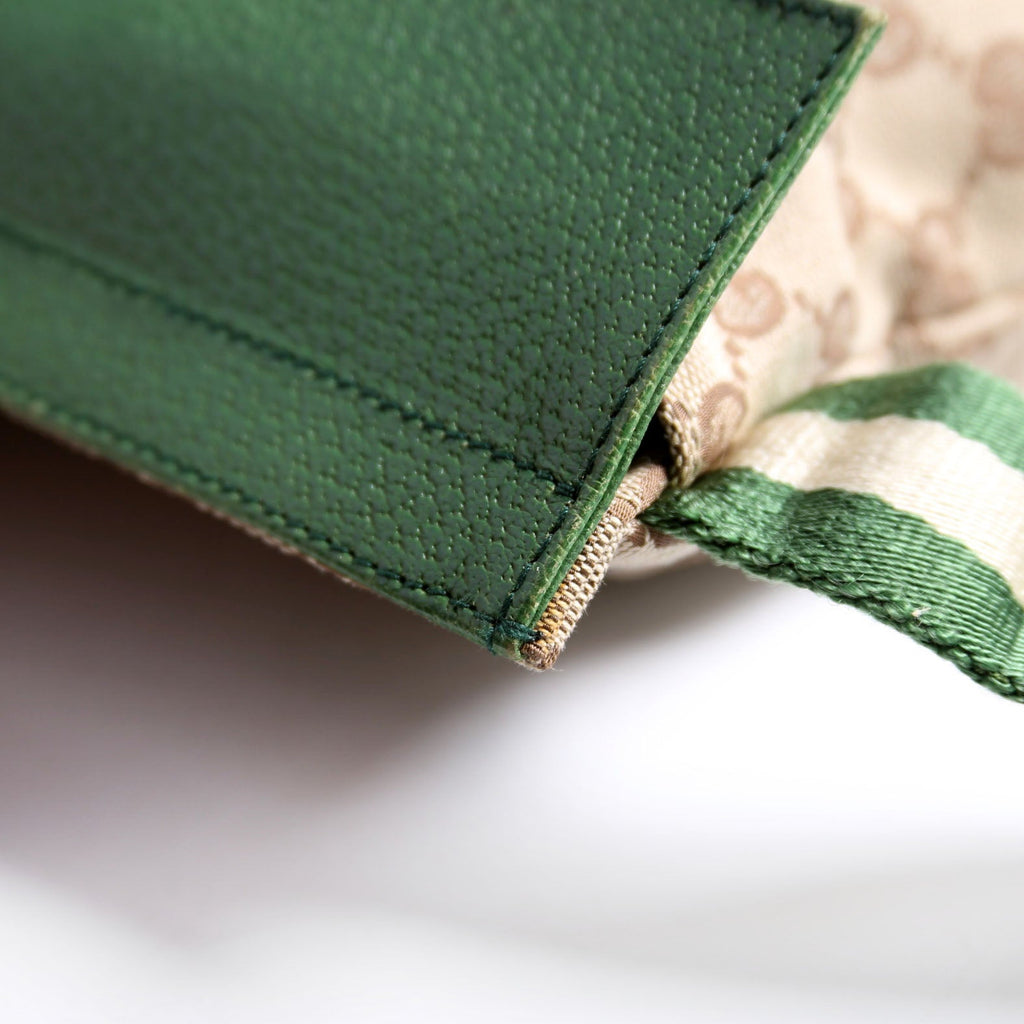 28566 GG Canvas Waist Bag Green
