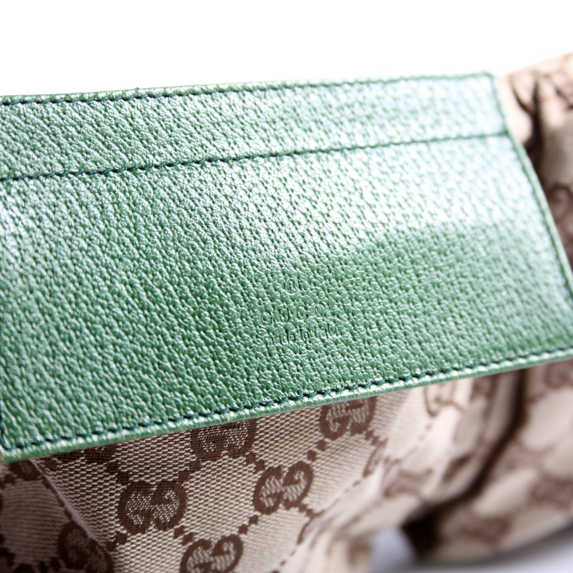 28566 GG Canvas Waist Bag Green