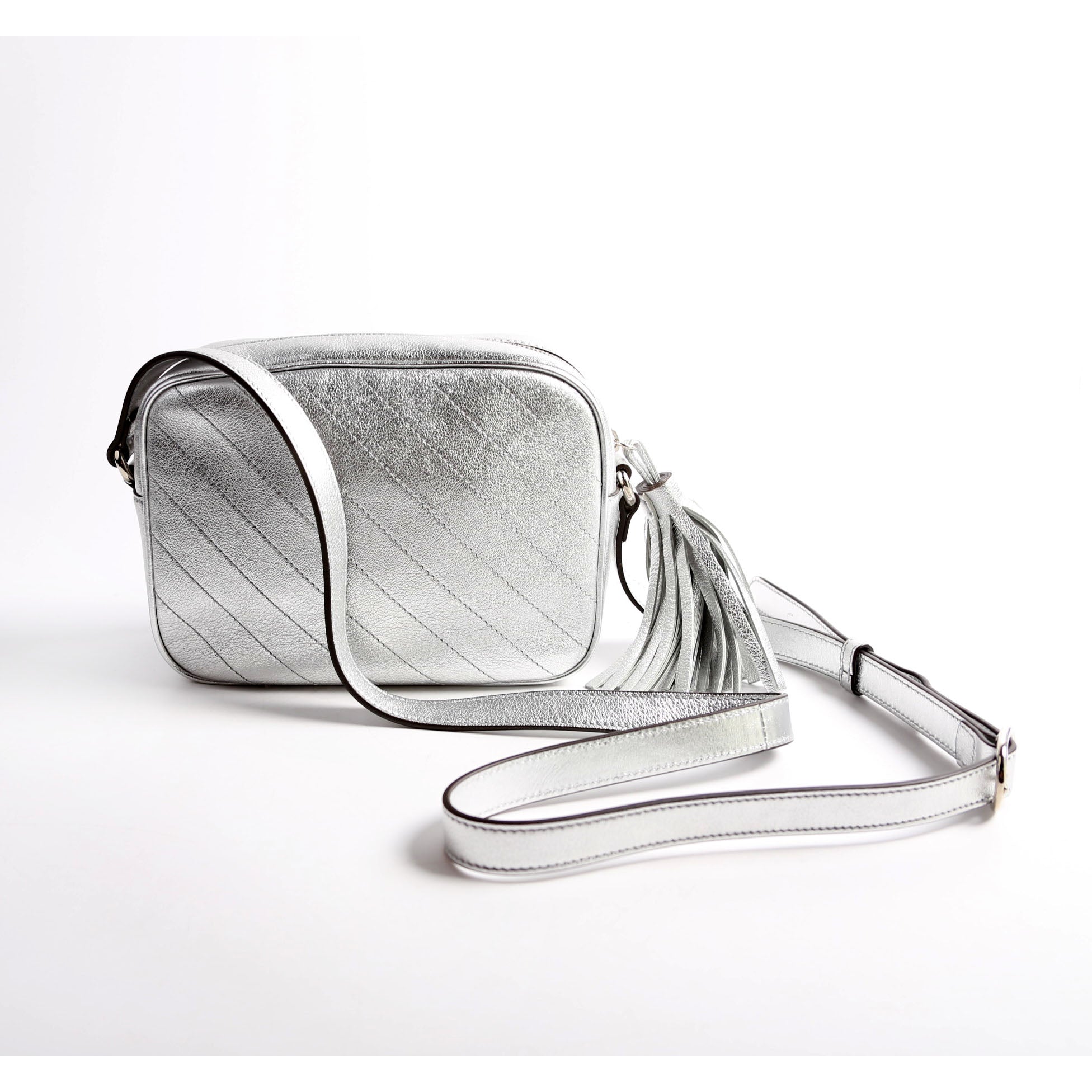 Gucci 742360 Blondie Small Shoulder Bag Silver
