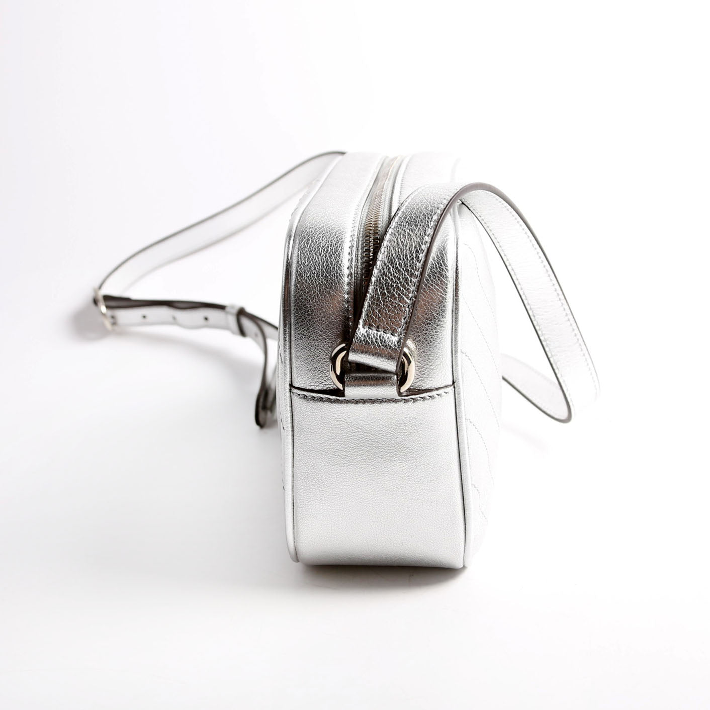 Gucci 742360 Blondie Small Shoulder Bag Silver