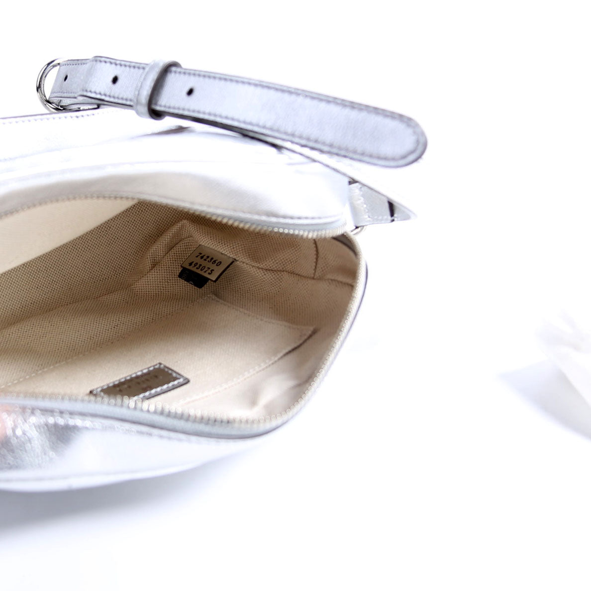 Gucci 742360 Blondie Small Shoulder Bag Silver