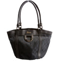 211983 GG Canvas D Ring Small Tote Black