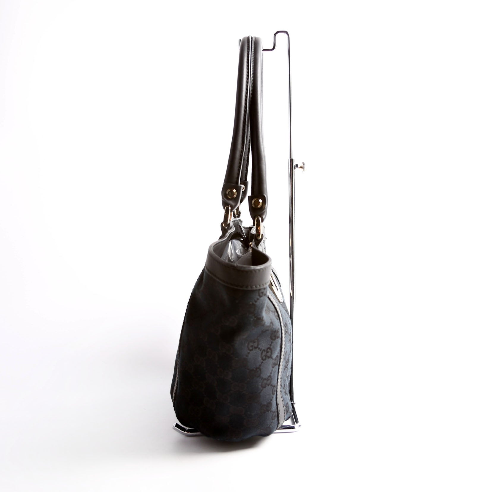 211983 GG Canvas D Ring Small Tote Black