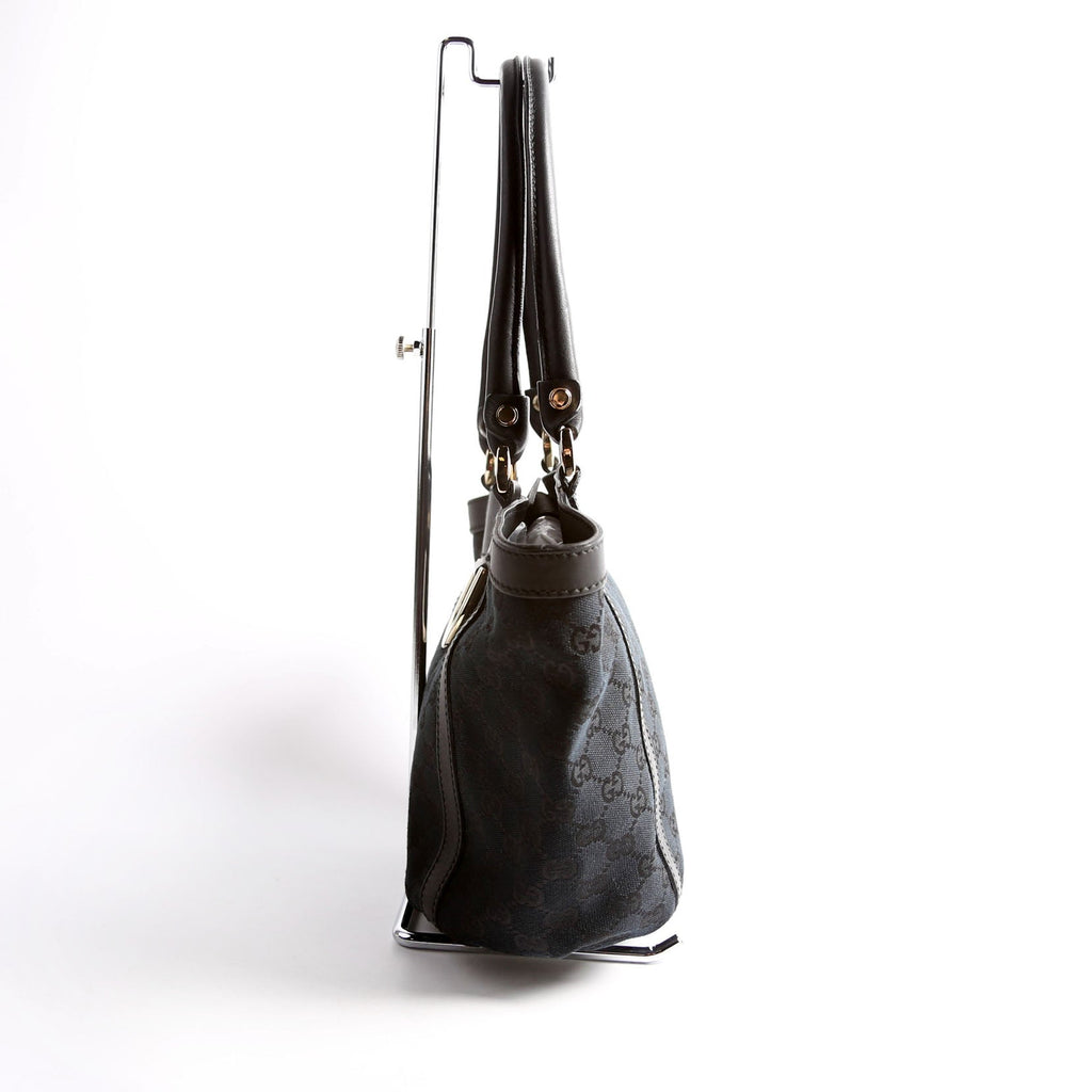 211983 GG Canvas D Ring Small Tote Black