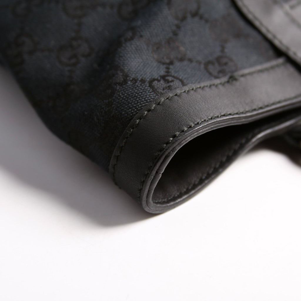 211983 GG Canvas D Ring Small Tote Black