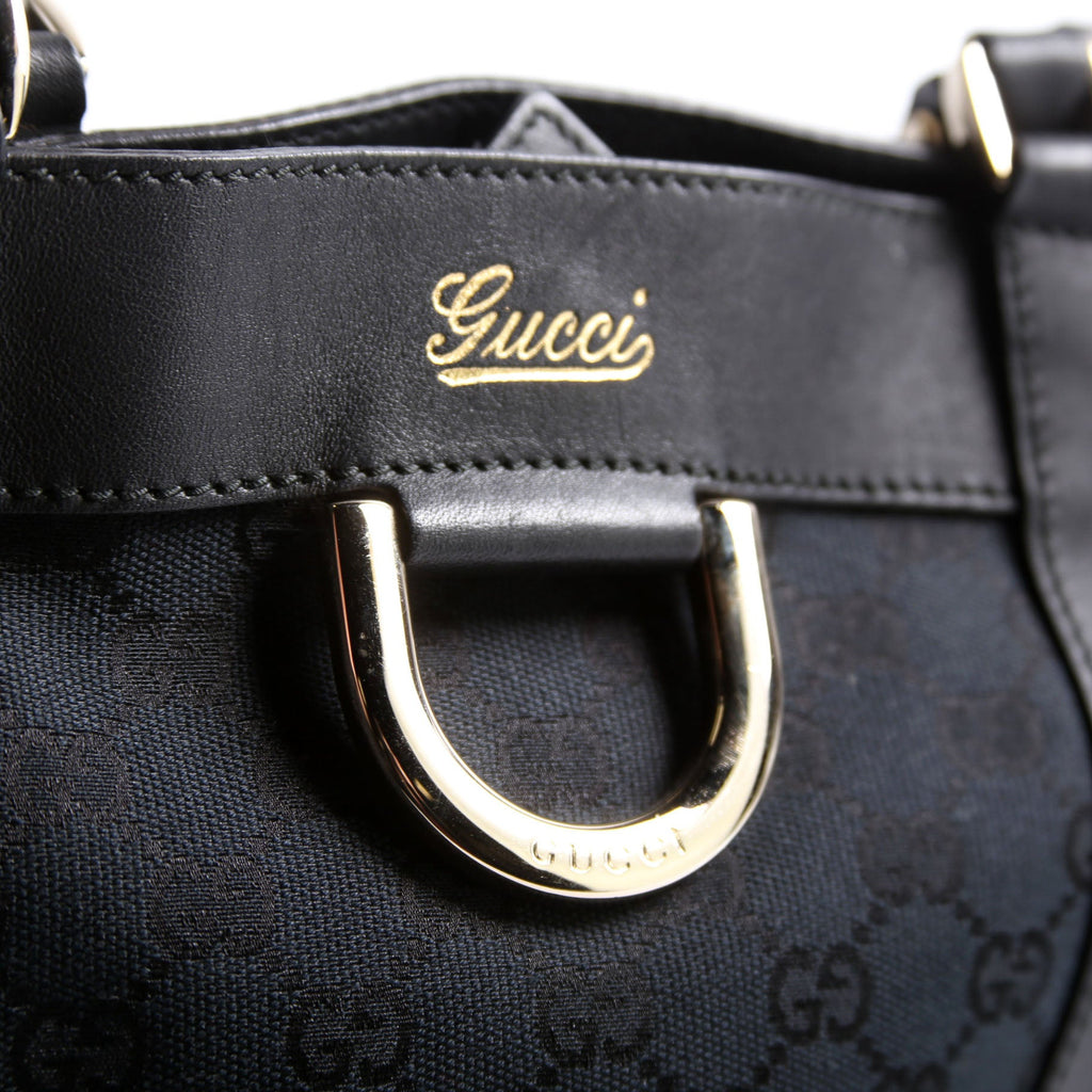 211983 GG Canvas D Ring Small Tote Black