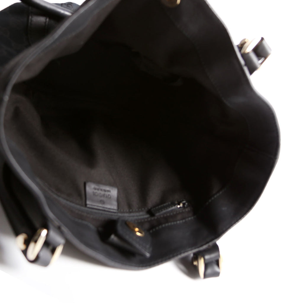 211983 GG Canvas D Ring Small Tote Black