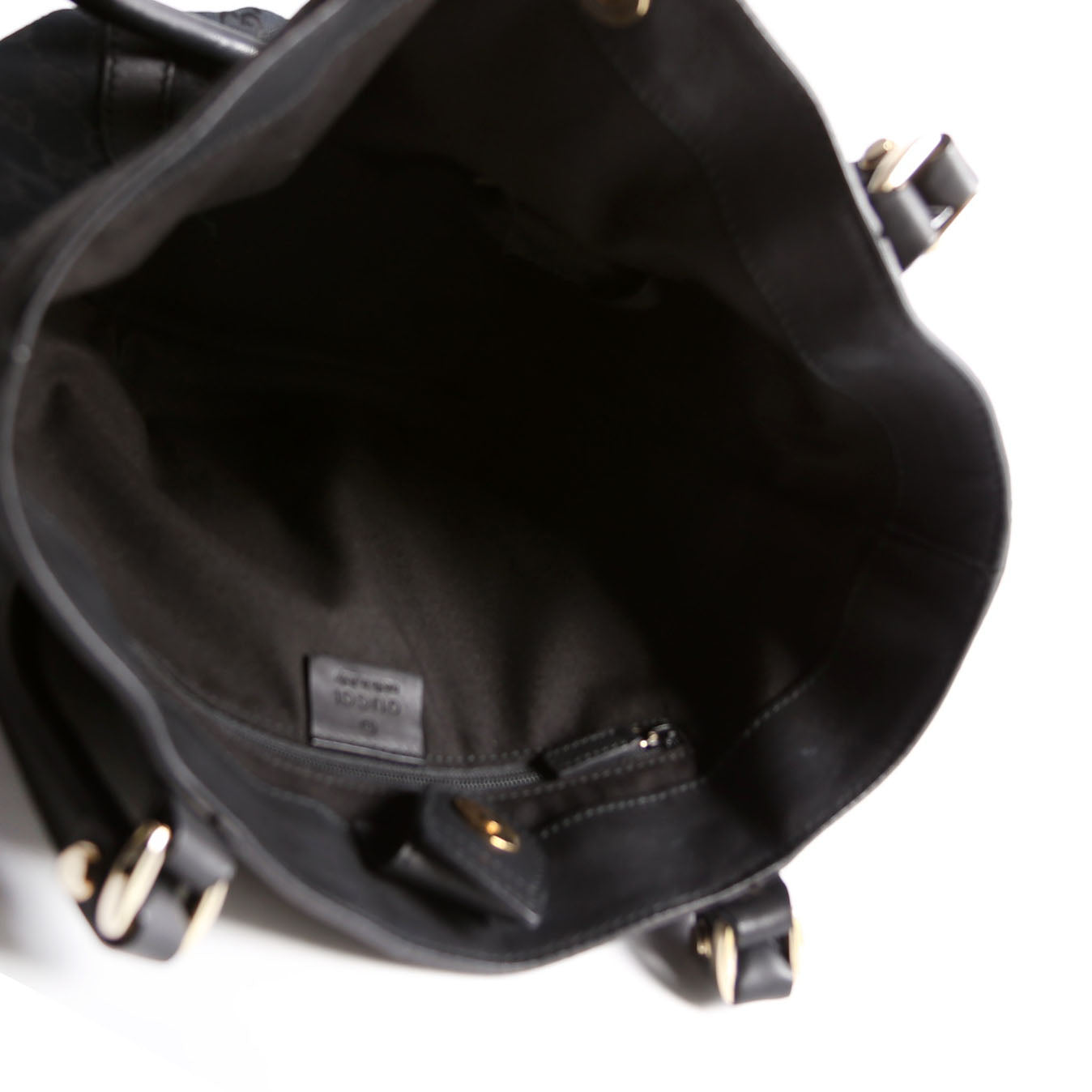 211983 GG Canvas D Ring Small Tote Black