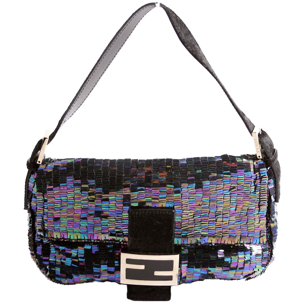 Baguette Sequin Ponyhair Blue
