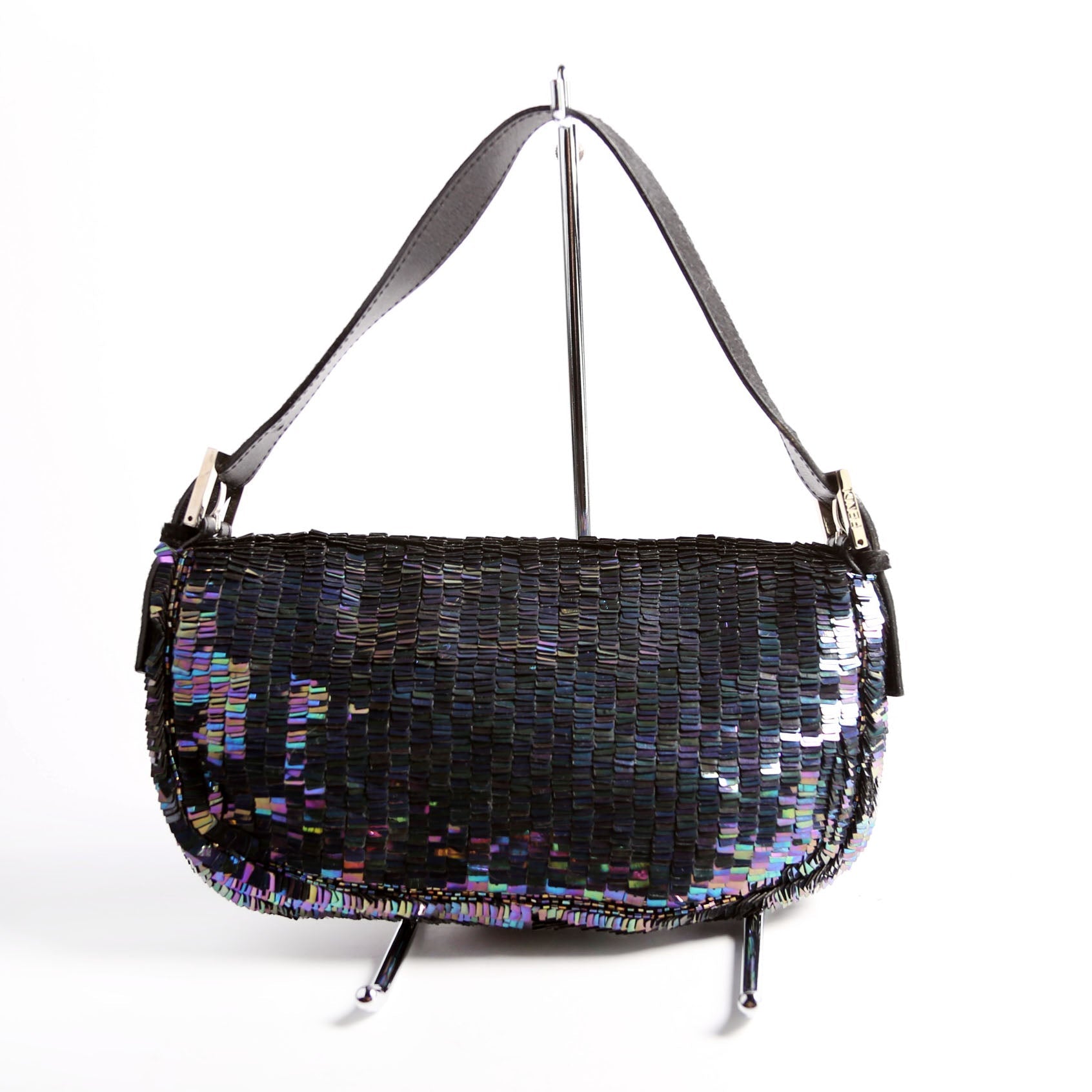 Baguette Sequin Ponyhair Blue
