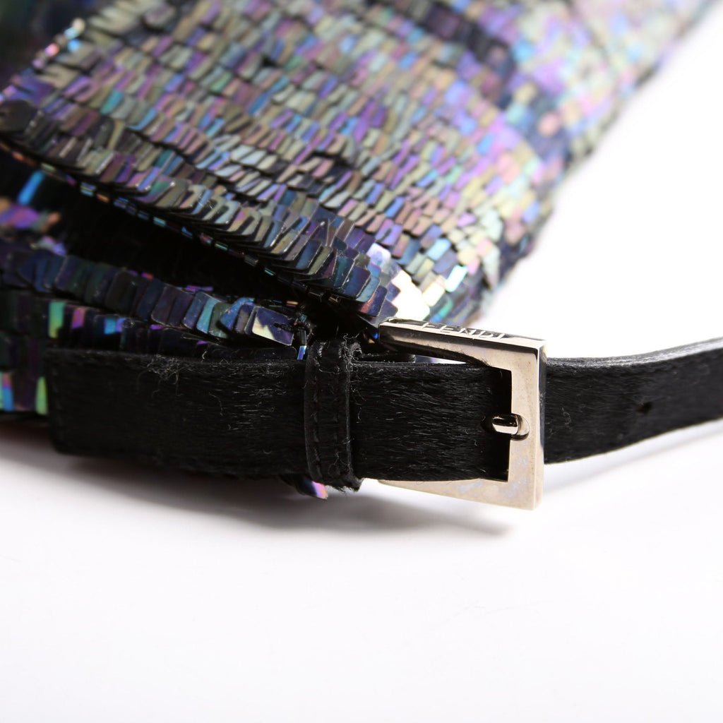 Baguette Sequin Ponyhair Blue