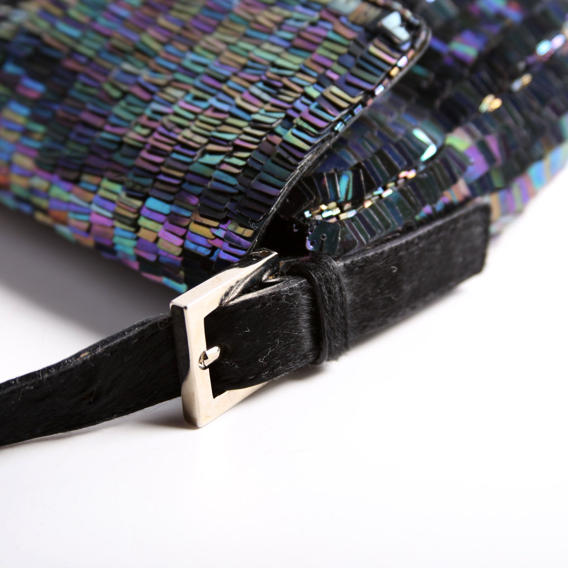 Baguette Sequin Ponyhair Blue
